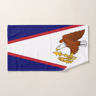 Serviette à main avec Drapeau des Samoa américaine