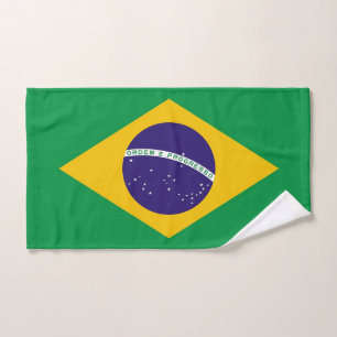 Serviette à main avec Drapeau du Brésil