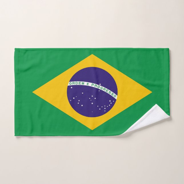 Serviette à main avec Drapeau du Brésil (Serviette à main)