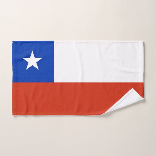 Serviette à main avec Drapeau du Chili (Serviette à main)