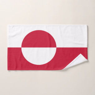 Serviette à main avec drapeau du Groenland