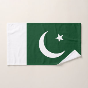 Serviette à main avec Drapeau du Pakistan