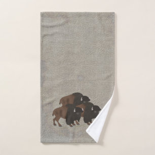 Serviette à main de bison