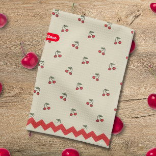 Serviette à main de cerises