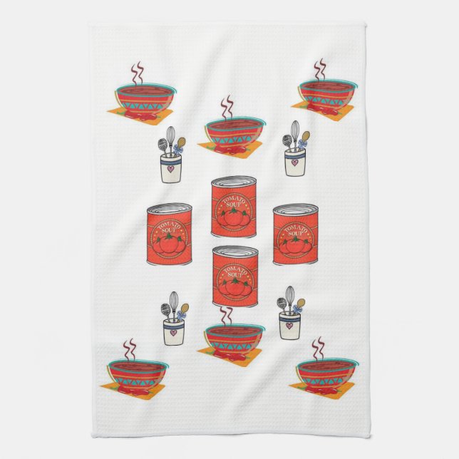 Serviette à main de la soupe de tomate (Vertical)