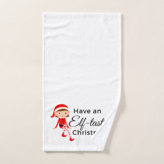Serviette à main de Noël - Elf Tastic 1