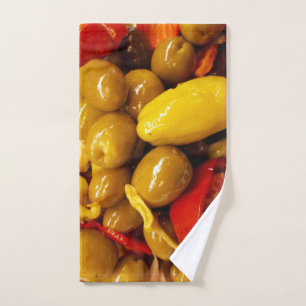 Serviette à main d'olives
