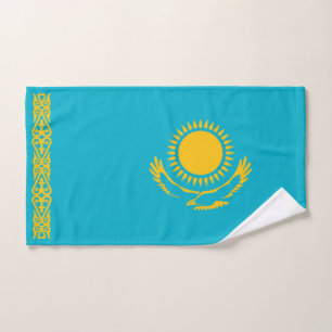 Serviette à main du drapeau du Kazakhstan