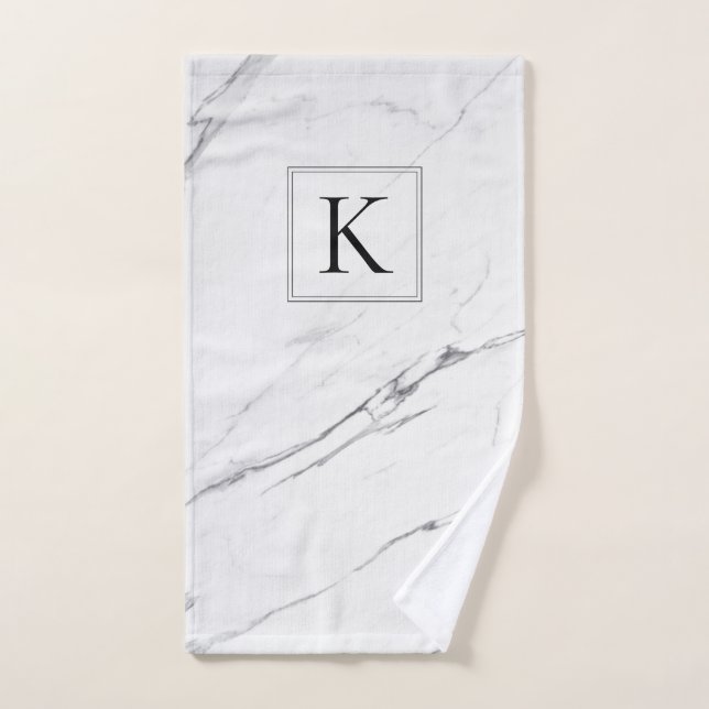 Serviette à main en marbre modifiable (Serviette à main)