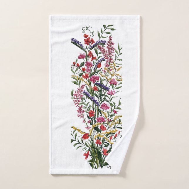 Serviette à main fleurie Spring (Serviette à main)