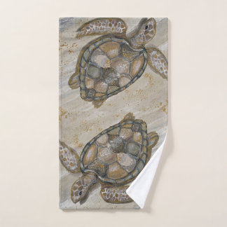 Serviette à main Golden Sea Turtle