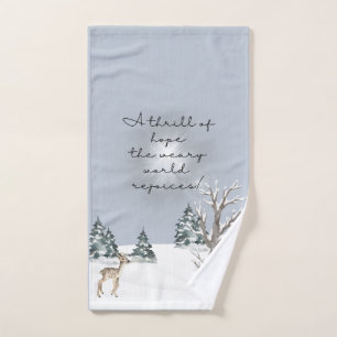 Serviette à main lyrique de Noël Carol