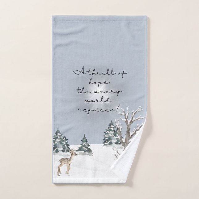 Serviette à main lyrique de Noël Carol (Serviette à main)