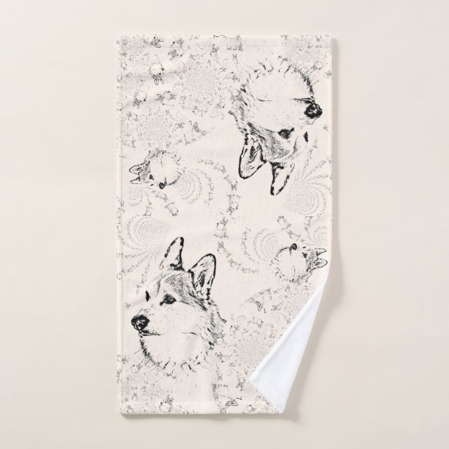 Serviette à main Motif Corgi (Serviette à main)