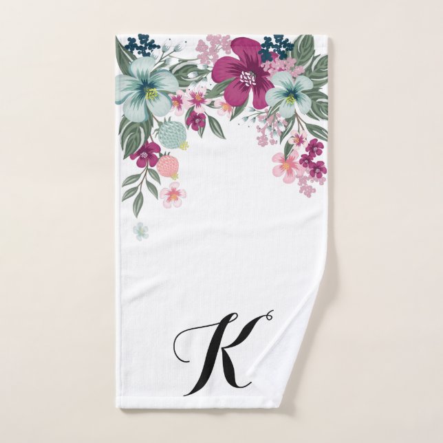 Serviette à main personnalisée Fleurs tropicales e (Serviette à main)