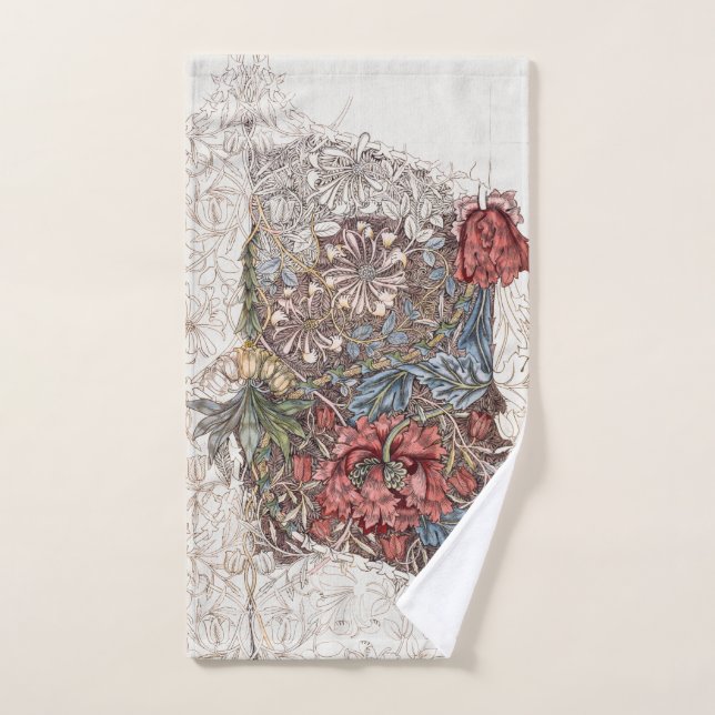 Serviette à main: WILLIAM MORRIS : HONEYSUCKLE + T (Serviette à main)