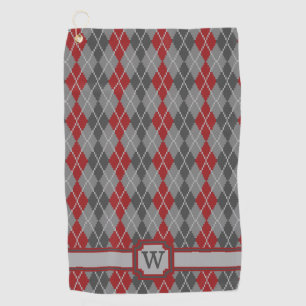 Serviette à motifs de losanges de golf de cendres