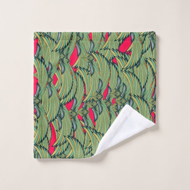 serviette à motifs de style tropical (Gant de toilette)
