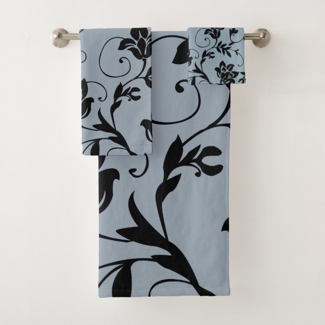 serviette à motifs floraux (En situation)
