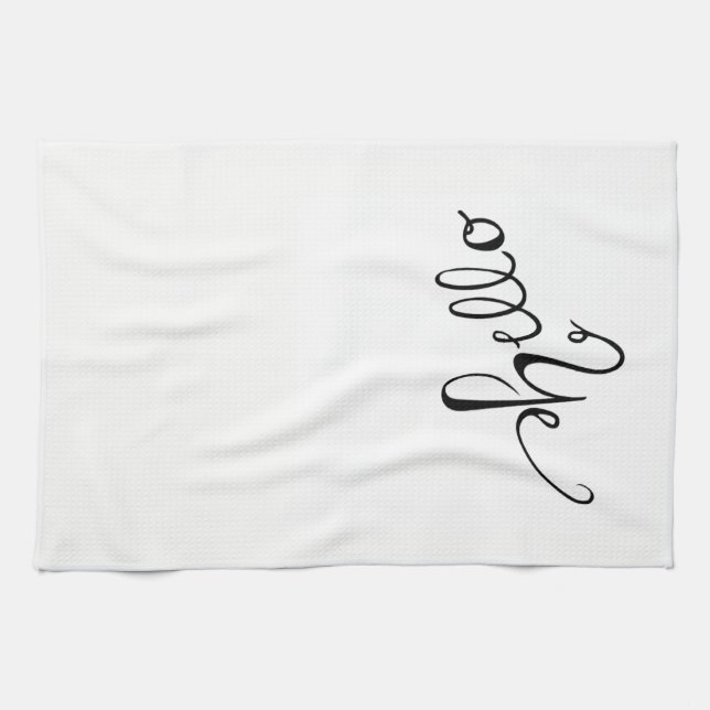 Serviette à plat Hello (Horizontal)
