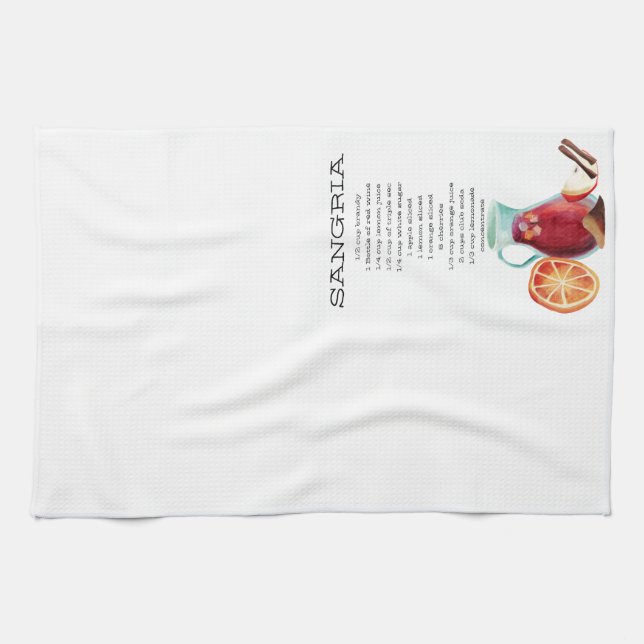 Serviette à thé Sangria Recette (Horizontal)