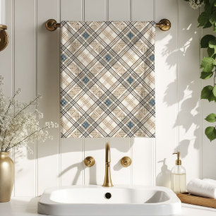 Serviette à ton neutre avec motif géométrique mode