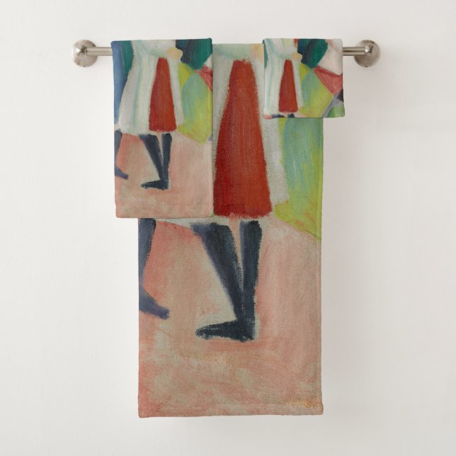 Serviette Art "Trois Filles" (En situation)