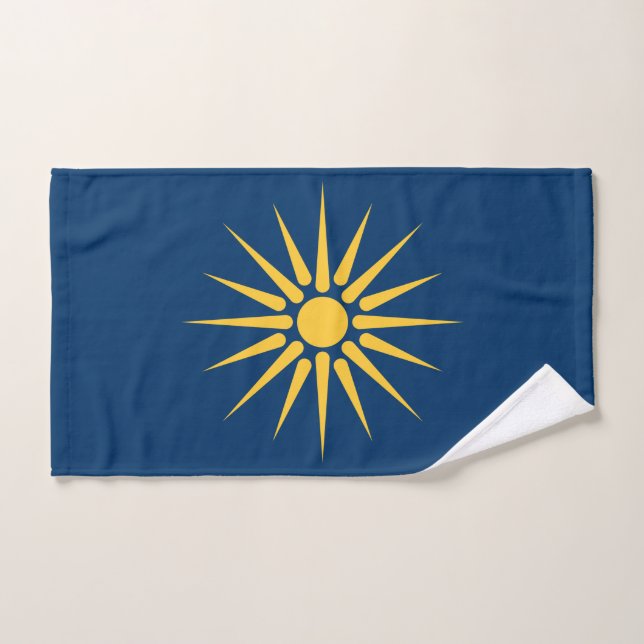 Serviette avec le drapeau de Macédoine, Grèce (Serviette à main)