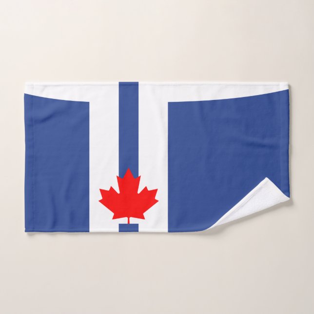 Serviette avec le drapeau de Toronto, Canada (Serviette à main)