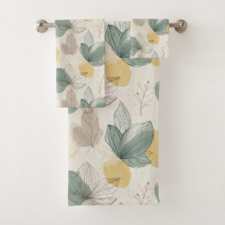 Serviette botanique douce printemps