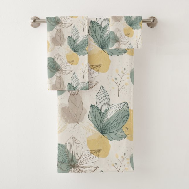 Serviette botanique douce printemps (En situation)