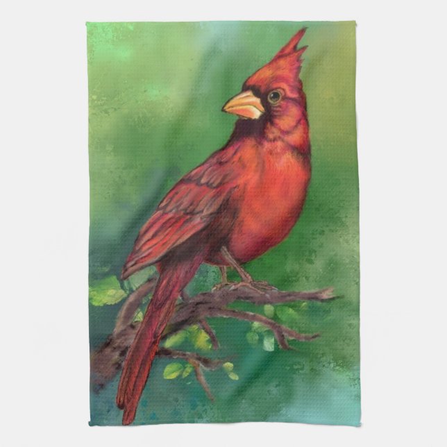 Serviette Cardinal Bird Kitchen (Vertical)