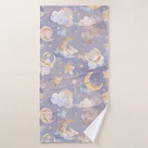 Serviette céleste pour bébé Lunes, étoiles et rê