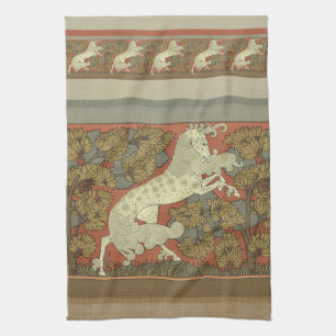 Serviette Cheval Art Nouveau