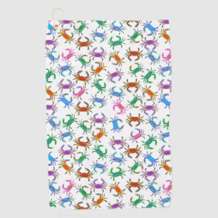 Serviette colorée de golf de crabe d'océan