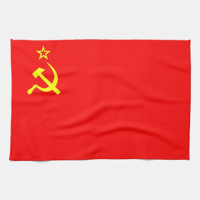 serviette communiste soviétique de drapeau de pays (Horizontal)