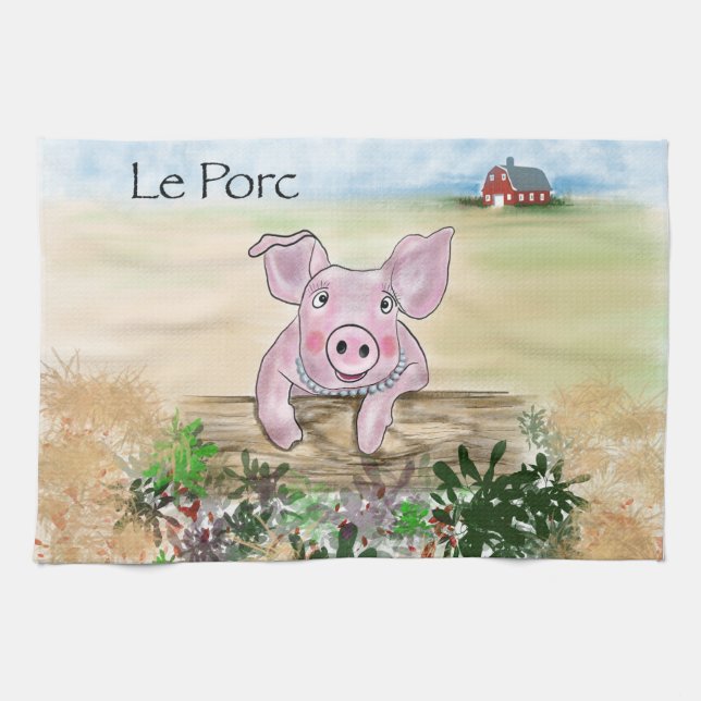Serviette Cuisine Le Porc (Horizontal)