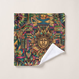 Serviette Cyan "Vibrant Emblem Historique"