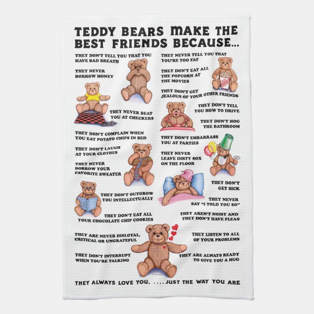 Serviette d'amis d'ours de nounours (Vertical)