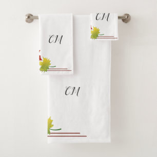 Serviette d'automne avec cadre de coin