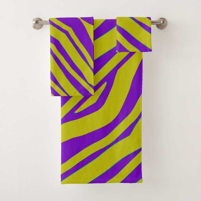 Serviette de bain 3 pièces violet Chartreuse Exoti (En situation)