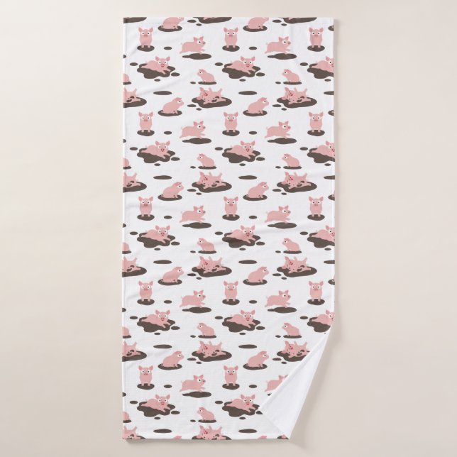 Serviette de bain à porcelets (Serviette de bain)