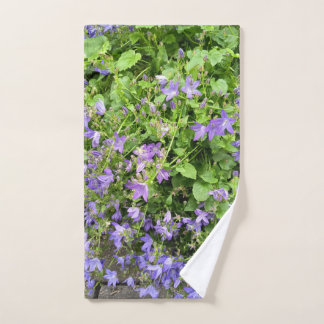 Serviette de bain botanique à fleur sauvage violet