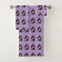 Serviette de Bain - Bouquet de Violettes