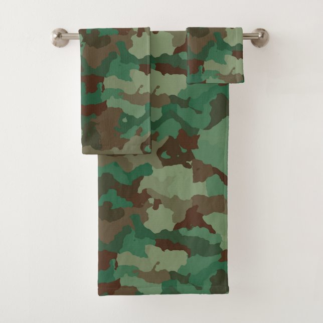 serviette de bain camouflage militaire (En situation)