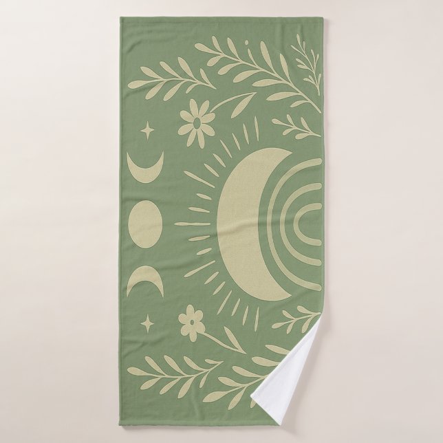 Serviette de bain céleste verte Sage (Serviette de bain)