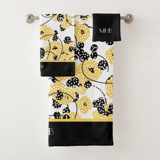 SERVIETTE DE BAIN CHIC SET_COOL, FLORAL/DOTS (En situation)