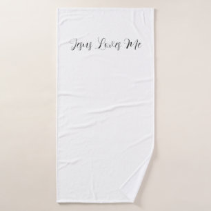 Serviette de bain chrétienne Jésus m'aime