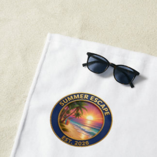 Serviette de bain Coucher de soleil tropical Évasi