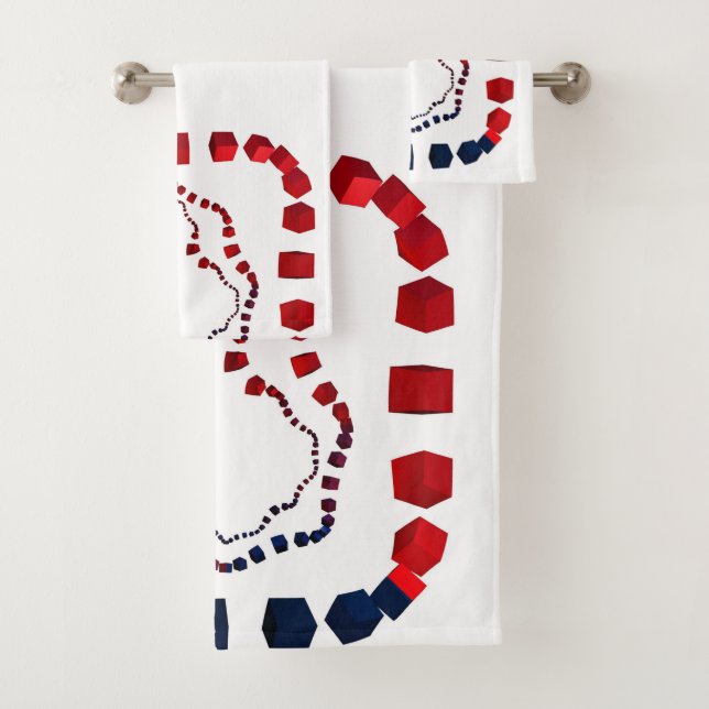 Serviette De Bain Cube À Trois Voies (En situation)